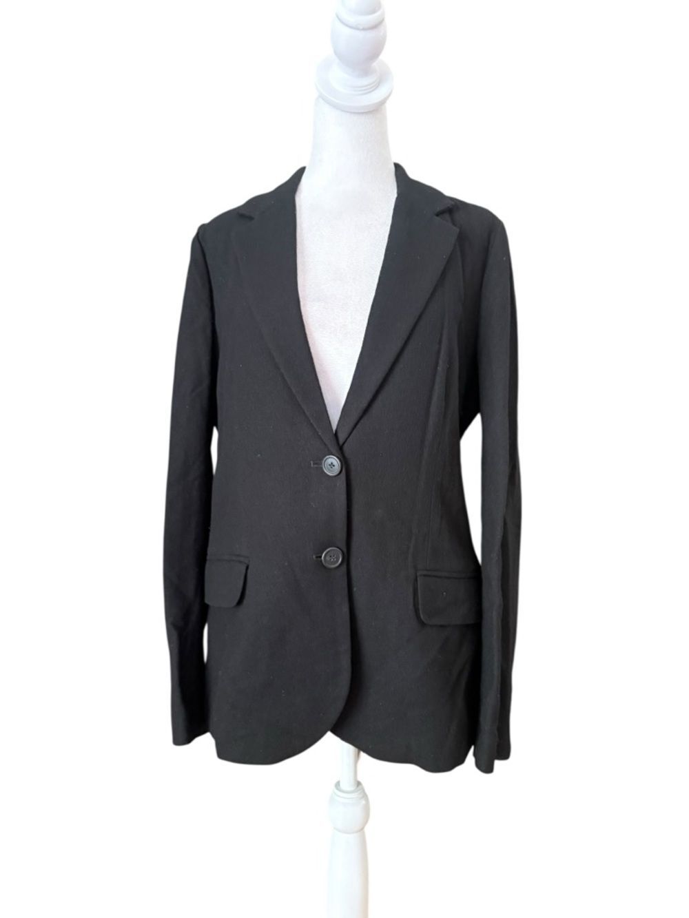 J Crew Black Wool Two Button Blazer Womens Size 10